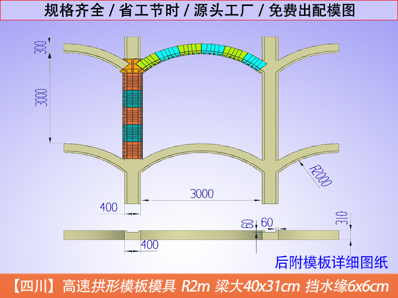 四川高速拱形骨架定型模板，快速施工，高效便捷